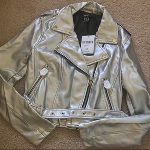 Forever 21 silver moto jacket